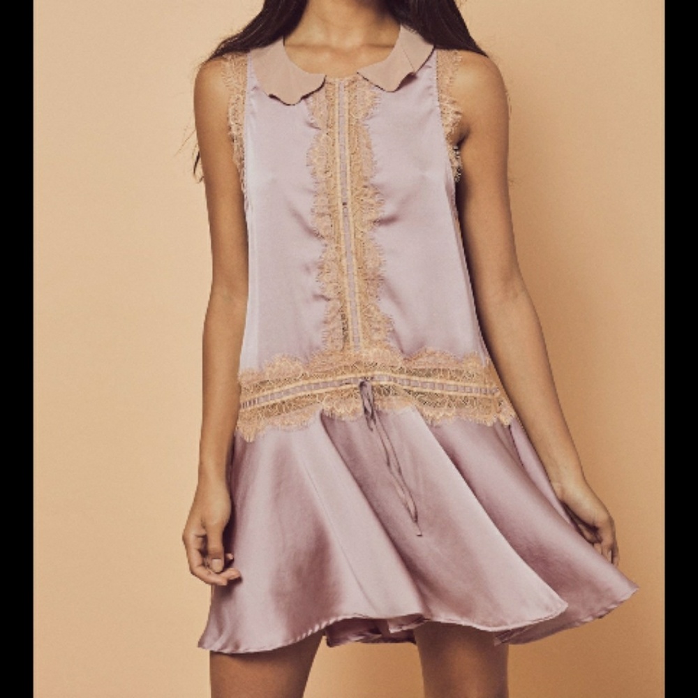$180 For Love & Lemons Soliana Nightgown Lilac